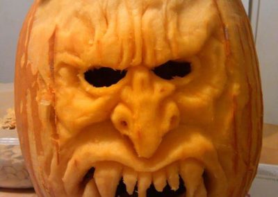 Devil Pumpkin Carving with Horns
