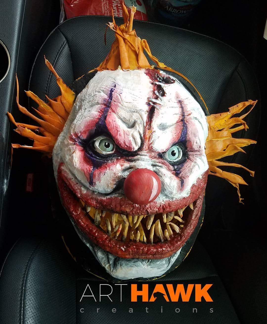 scary clown pumpkin carving