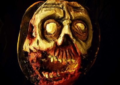 Scary Zombie Pumpkin Carving and Paint